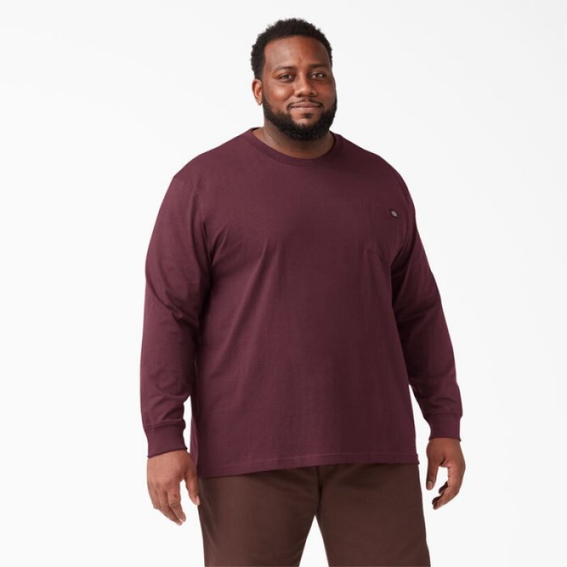 Dickies Heavyweight Long Sleeve Pocket T-Shirt Visinii | EZFI0270