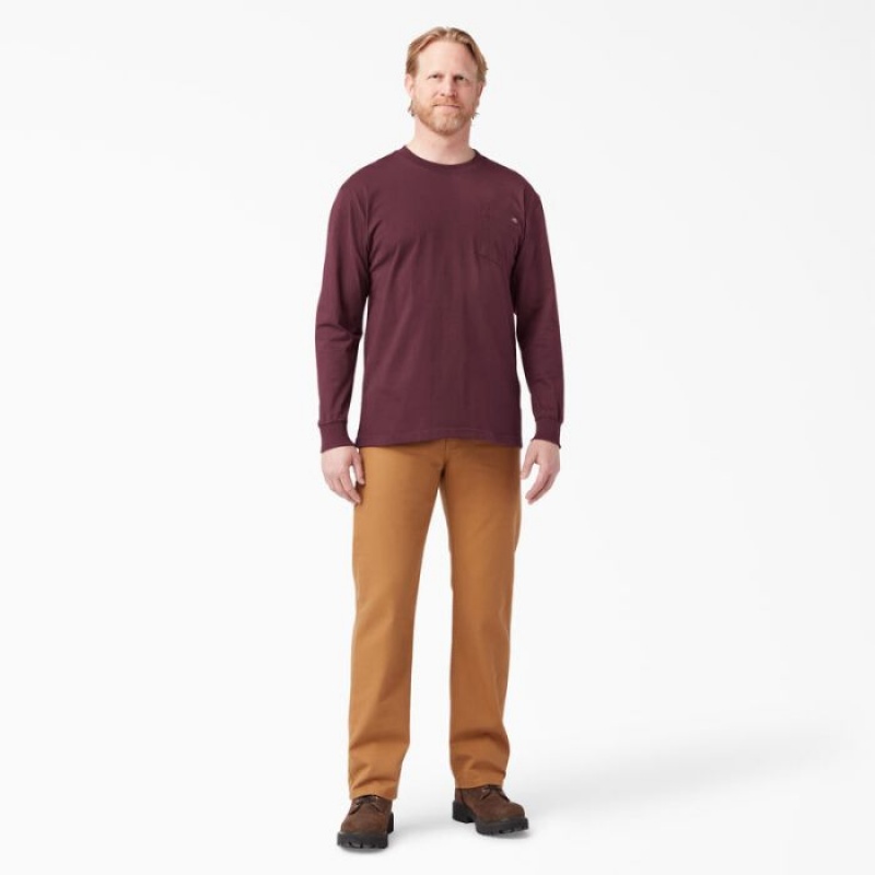 Dickies Heavyweight Long Sleeve Pocket T-Shirt Visinii | EZFI0270