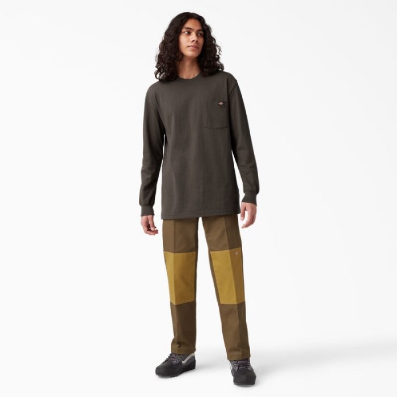 Dickies Heavyweight Long Sleeve Pocket T-Shirt Ciocolata Maro | TQEY3386