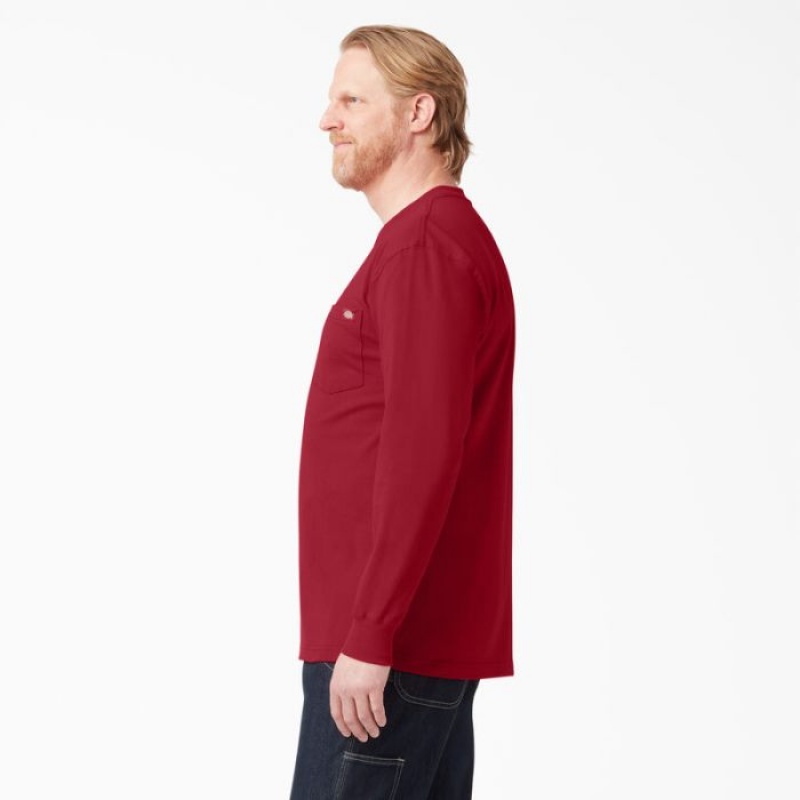 Dickies Heavyweight Long Sleeve Pocket T-Shirt Rosii | KSGU8221