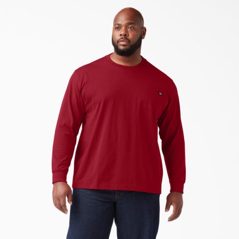 Dickies Heavyweight Long Sleeve Pocket T-Shirt Rosii | KSGU8221