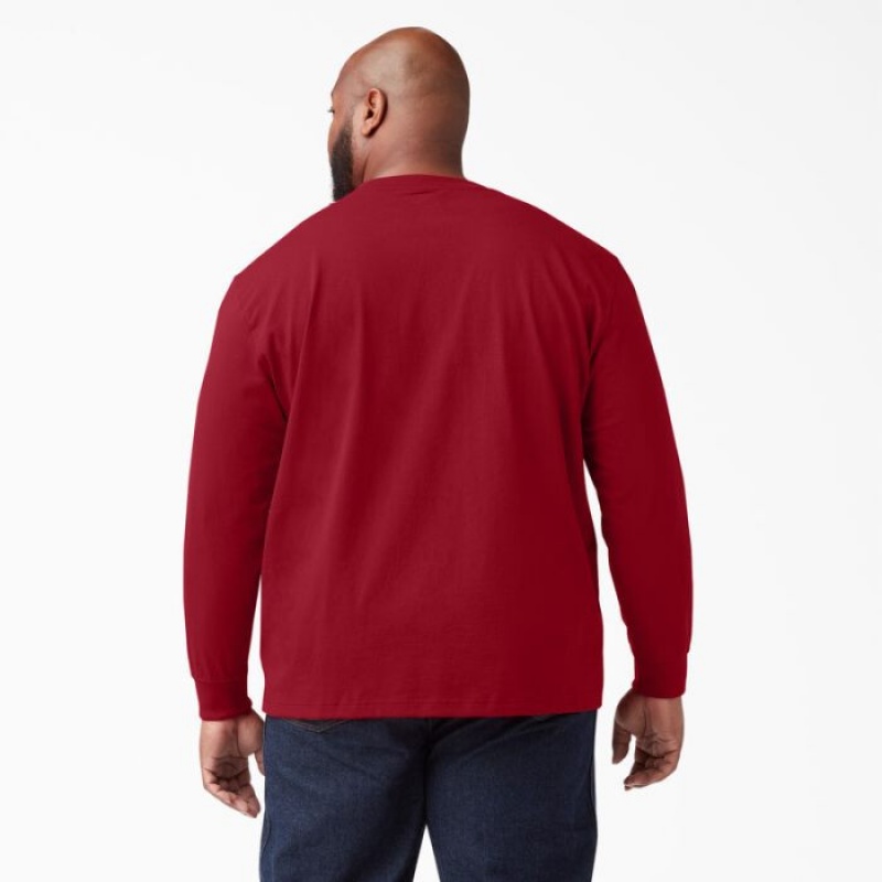 Dickies Heavyweight Long Sleeve Pocket T-Shirt Rosii | KSGU8221