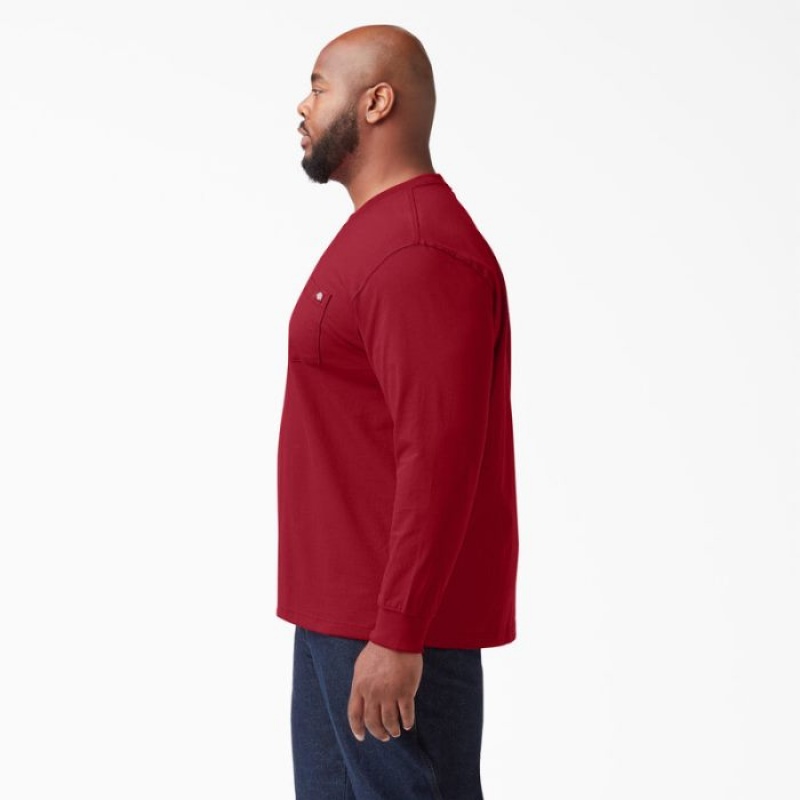 Dickies Heavyweight Long Sleeve Pocket T-Shirt Rosii | KSGU8221