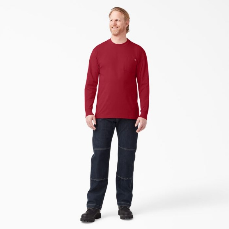 Dickies Heavyweight Long Sleeve Pocket T-Shirt Rosii | KSGU8221