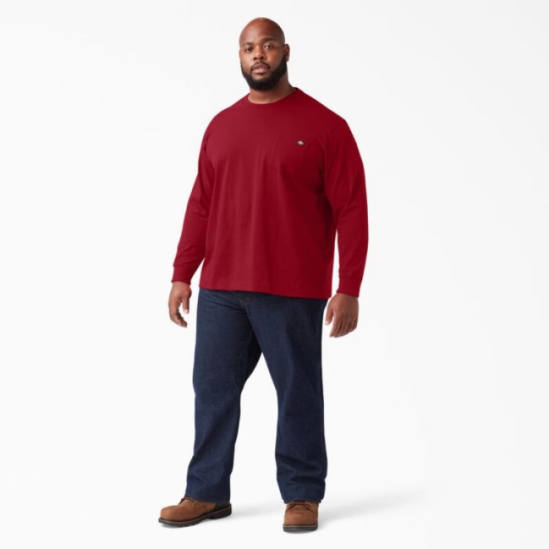 Dickies Heavyweight Long Sleeve Pocket T-Shirt Rosii | KSGU8221