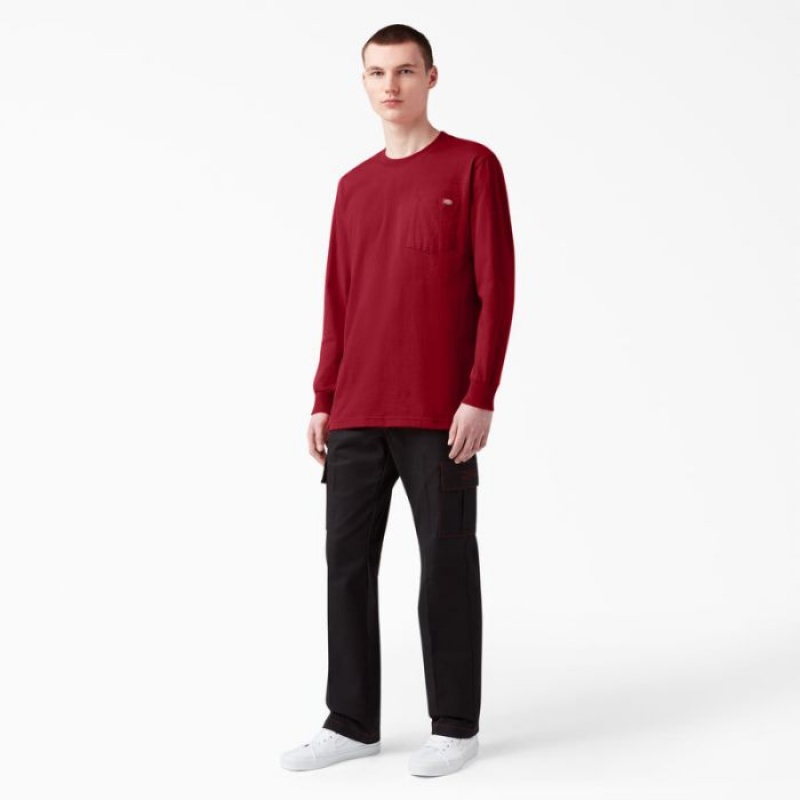 Dickies Heavyweight Long Sleeve Pocket T-Shirt Rosii | KSGU8221