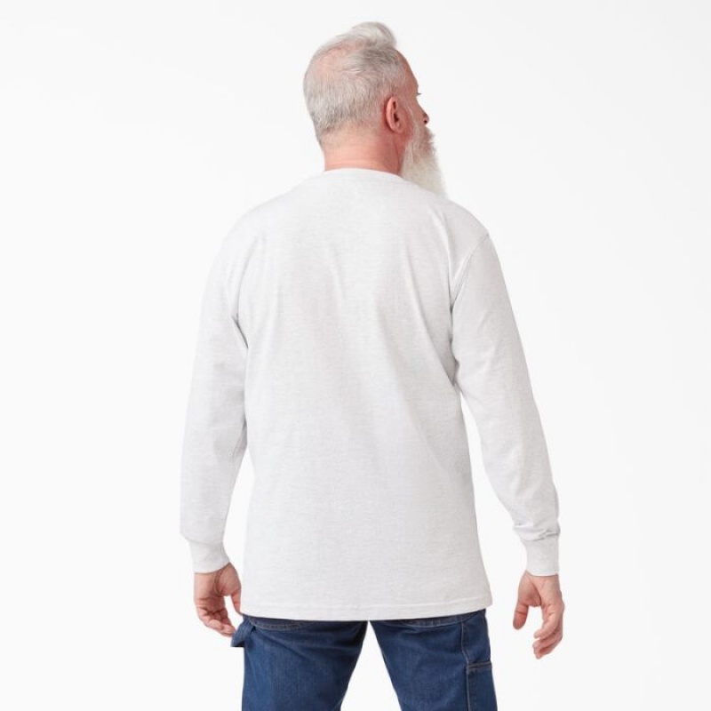 Dickies Heavyweight Long Sleeve Pocket T-Shirt Gri | FREK5597