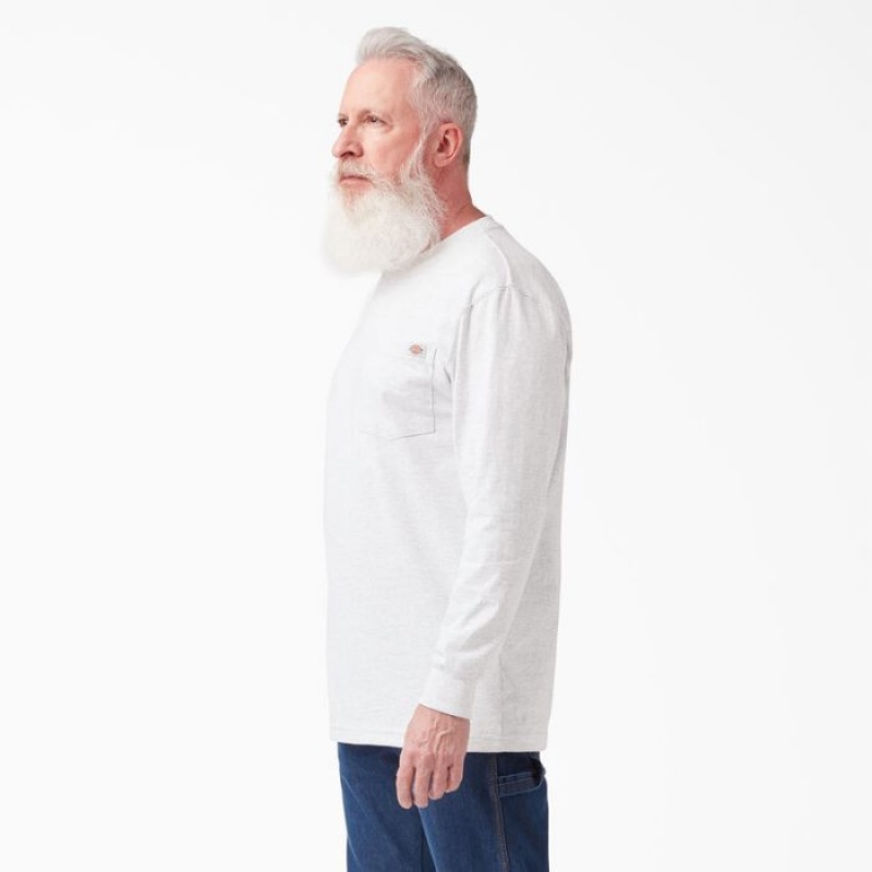 Dickies Heavyweight Long Sleeve Pocket T-Shirt Gri | FREK5597