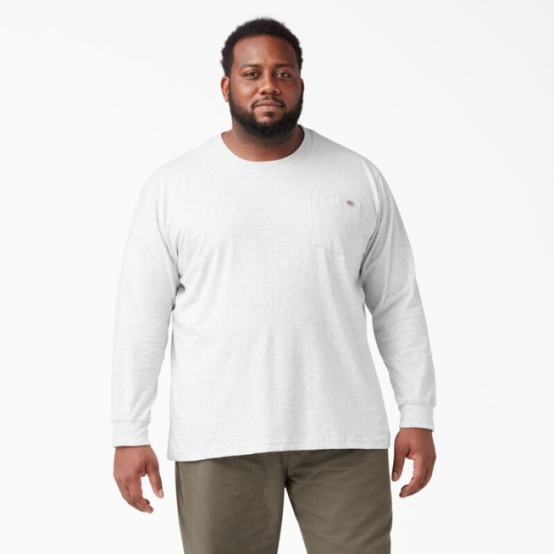 Dickies Heavyweight Long Sleeve Pocket T-Shirt Gri | FREK5597
