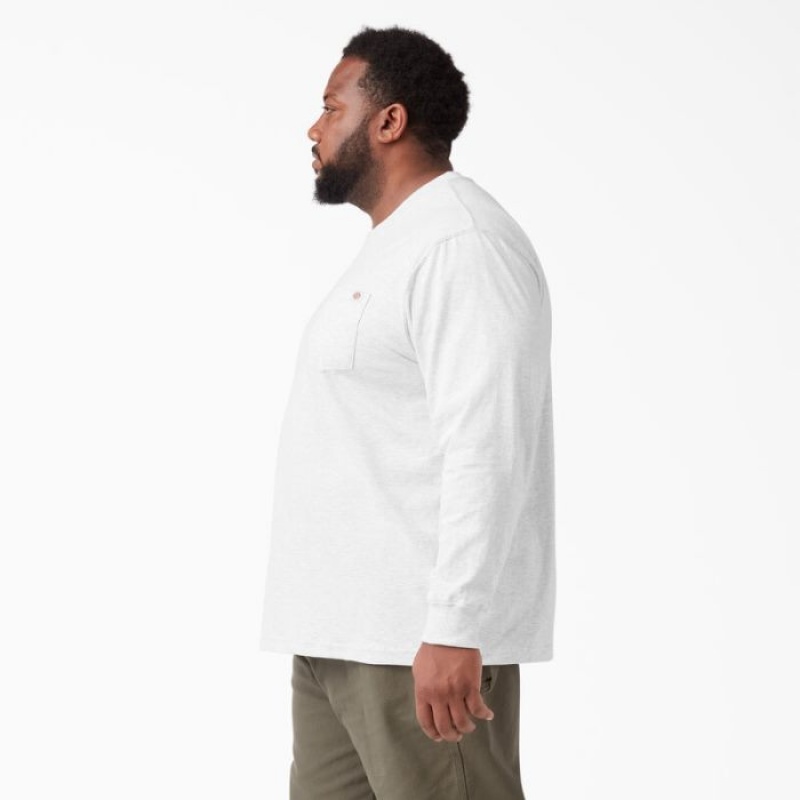 Dickies Heavyweight Long Sleeve Pocket T-Shirt Gri | FREK5597