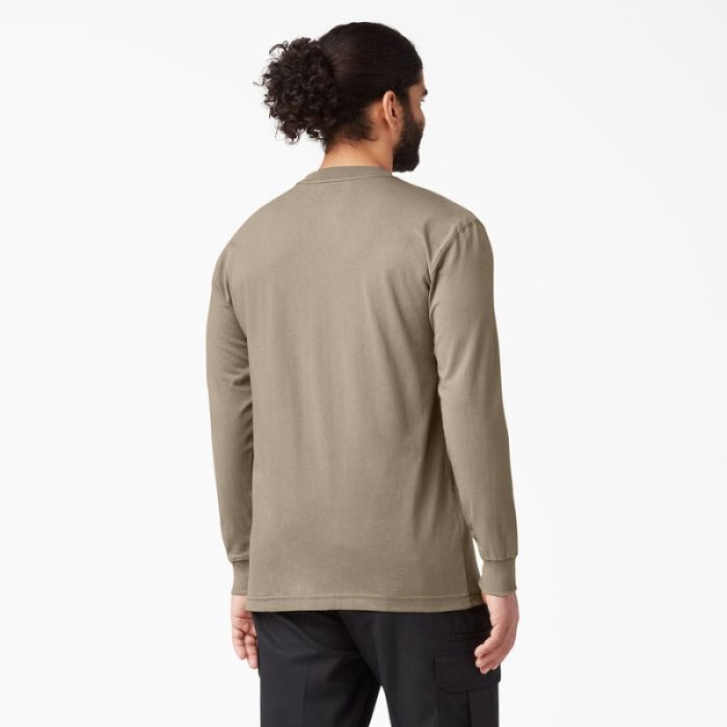 Dickies Heavyweight Long Sleeve Pocket T-Shirt Maro | YRJV5258