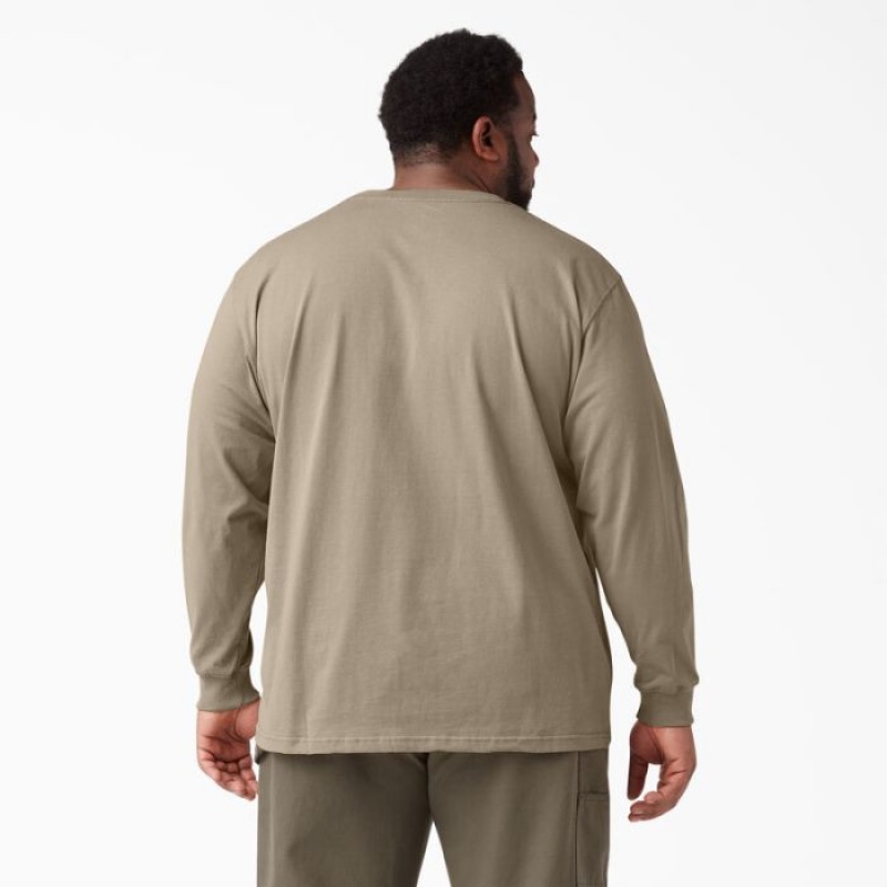 Dickies Heavyweight Long Sleeve Pocket T-Shirt Maro | YRJV5258