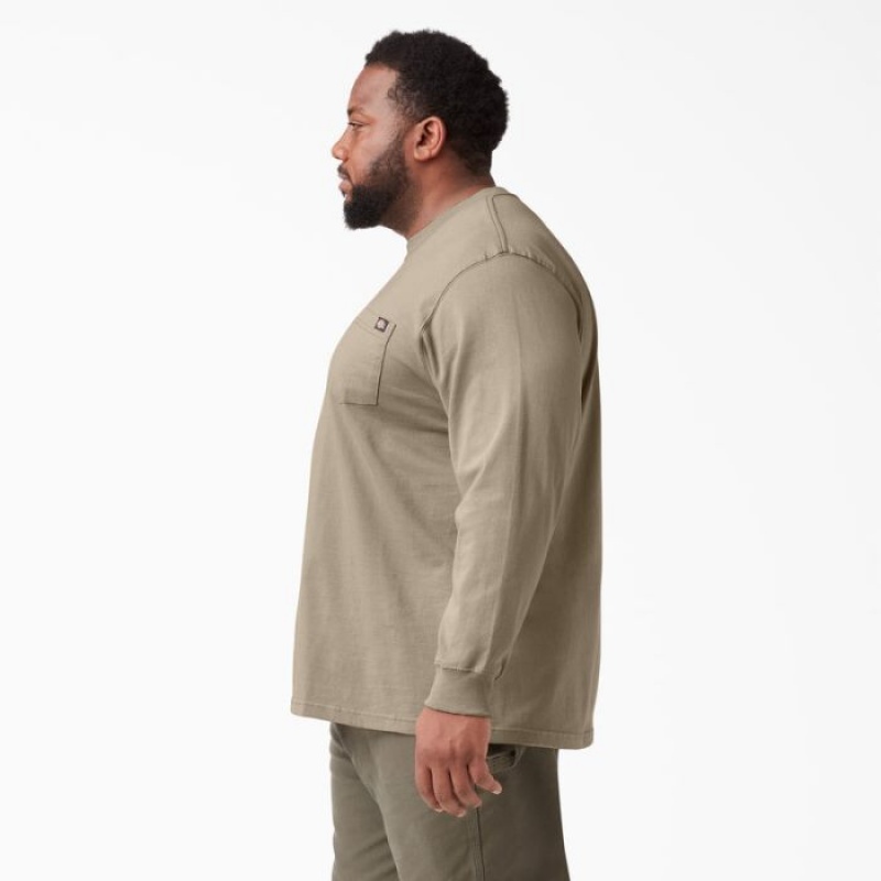 Dickies Heavyweight Long Sleeve Pocket T-Shirt Maro | YRJV5258