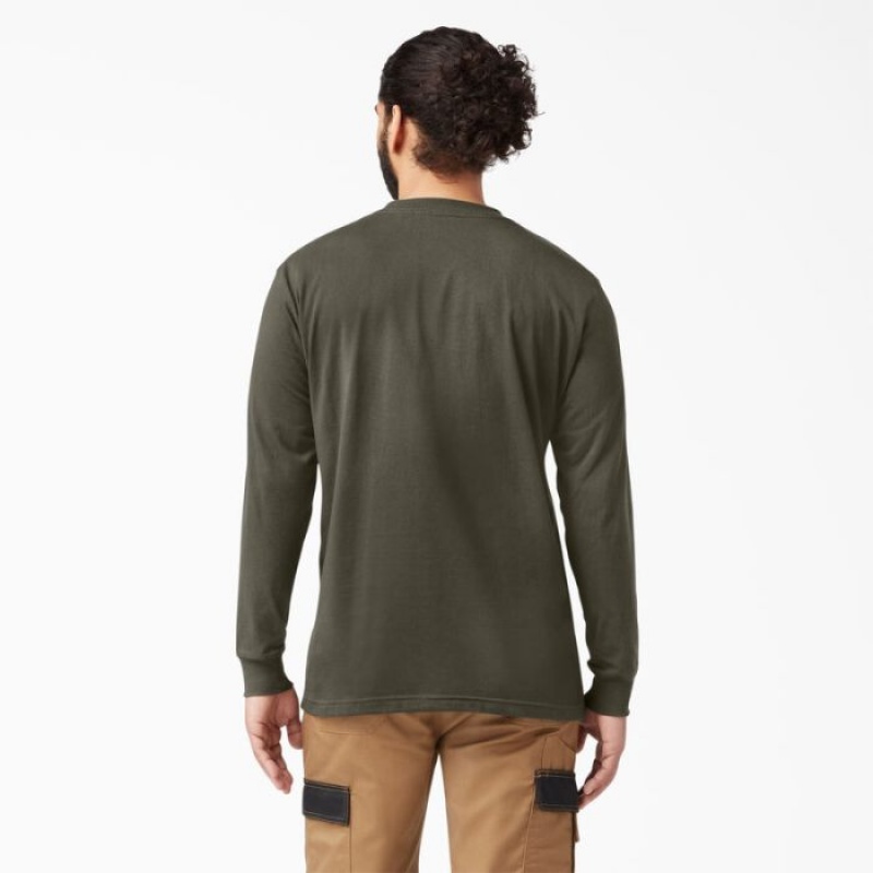 Dickies Heavyweight Long Sleeve Pocket T-Shirt Verzi | VUKJ2333