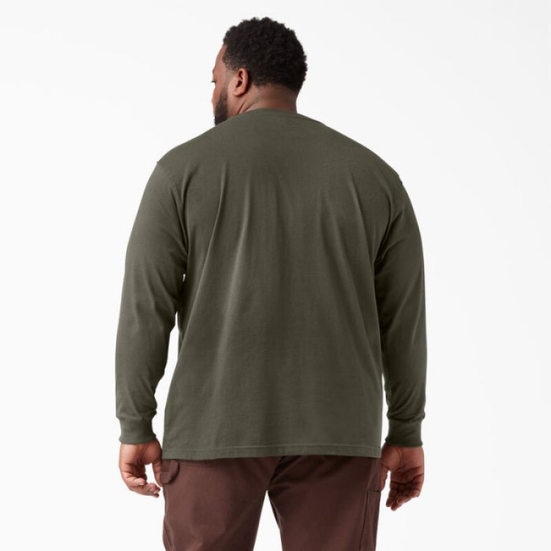 Dickies Heavyweight Long Sleeve Pocket T-Shirt Verzi | VUKJ2333