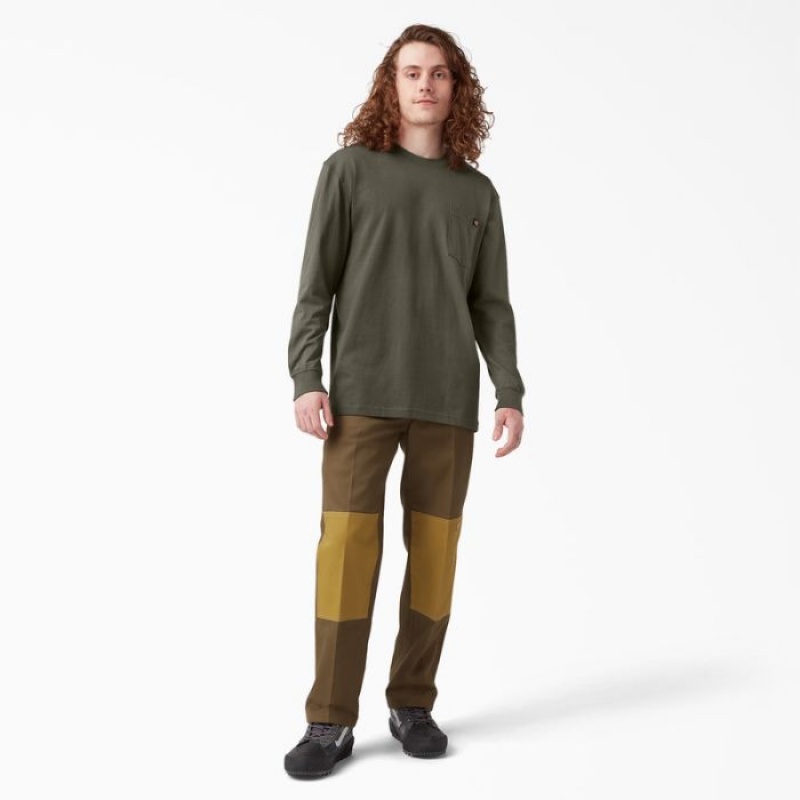 Dickies Heavyweight Long Sleeve Pocket T-Shirt Verzi | VUKJ2333
