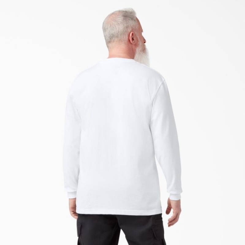 Dickies Heavyweight Long Sleeve Pocket T-Shirt Albi | AWIA7656