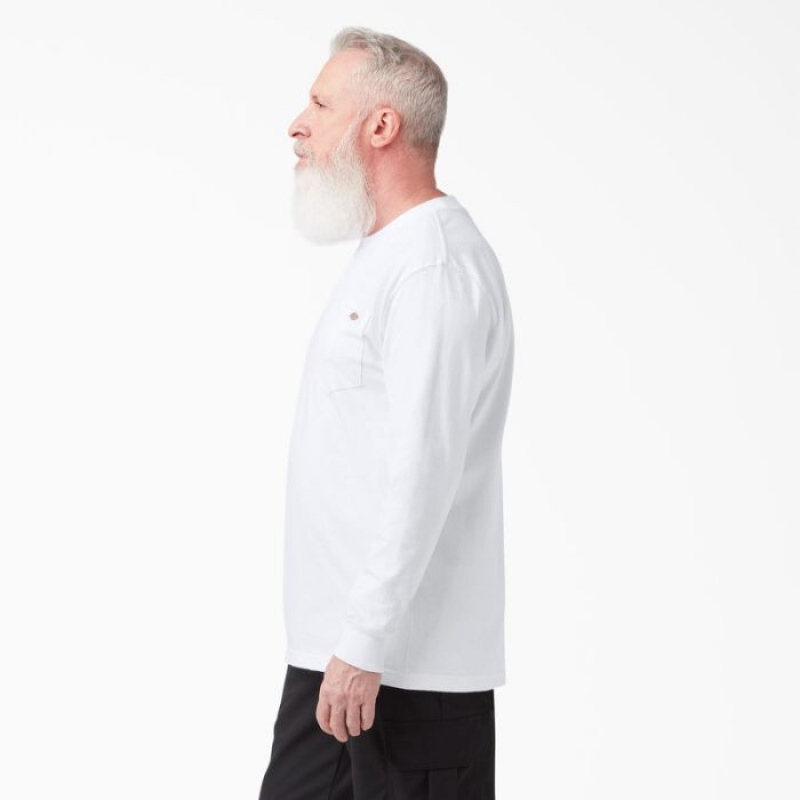 Dickies Heavyweight Long Sleeve Pocket T-Shirt Albi | AWIA7656