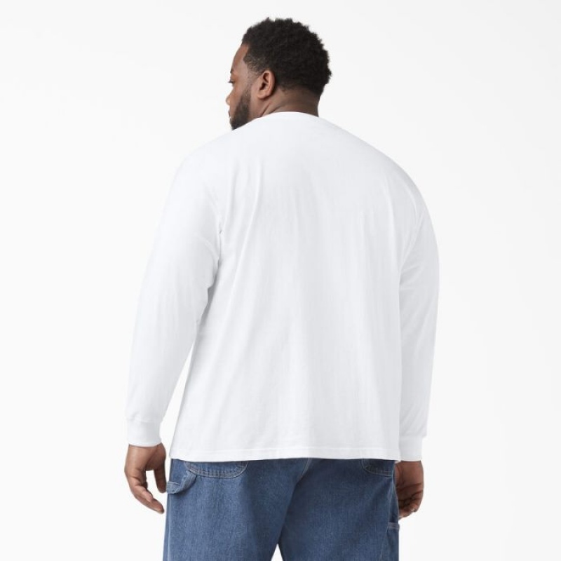 Dickies Heavyweight Long Sleeve Pocket T-Shirt Albi | AWIA7656