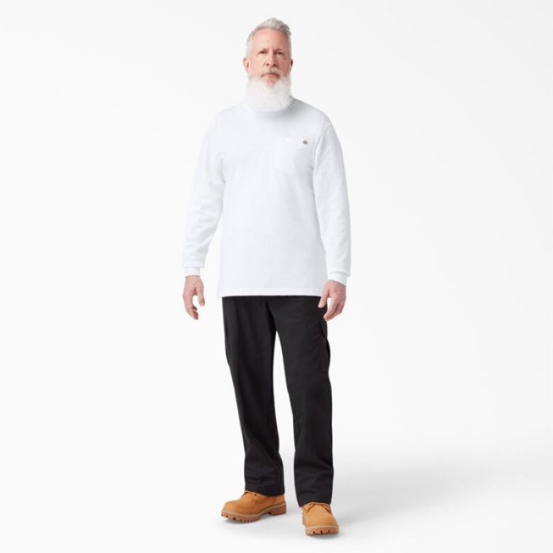 Dickies Heavyweight Long Sleeve Pocket T-Shirt Albi | AWIA7656