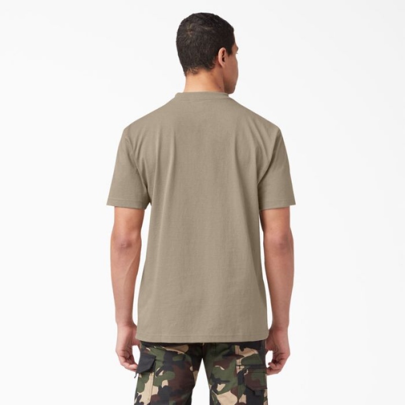 Dickies Heavyweight Scurte Sleeve Henley T-Shirt Maro | NUYR4822