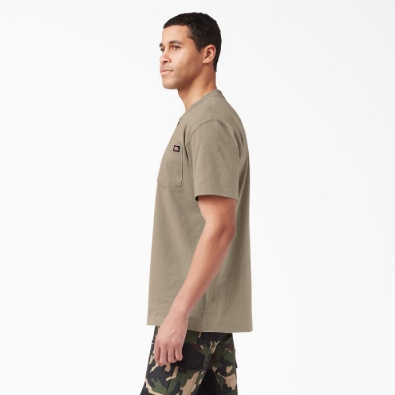 Dickies Heavyweight Scurte Sleeve Henley T-Shirt Maro | NUYR4822