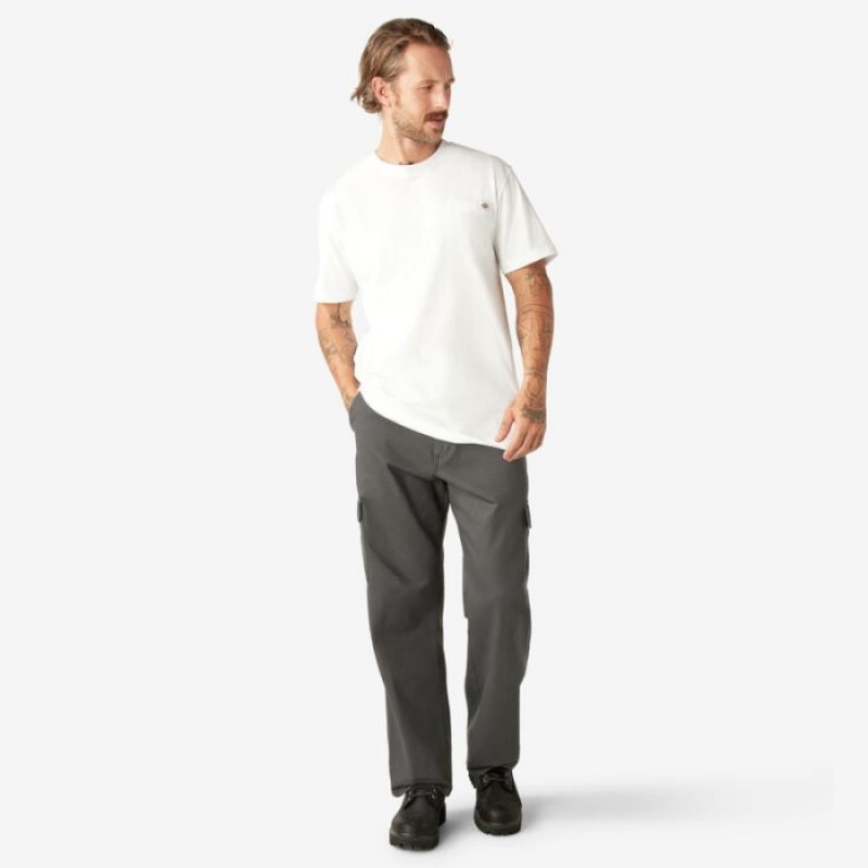 Dickies Heavyweight Scurte Sleeve Pocket T-Shirt Albi | SCWD4632