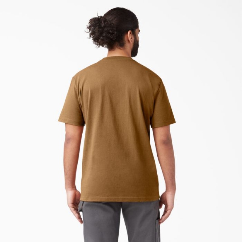 Dickies Heavyweight Scurte Sleeve Pocket T-Shirt Maro | AWZW0175