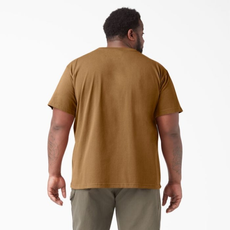 Dickies Heavyweight Scurte Sleeve Pocket T-Shirt Maro | AWZW0175