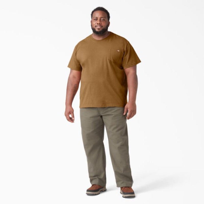 Dickies Heavyweight Scurte Sleeve Pocket T-Shirt Maro | AWZW0175