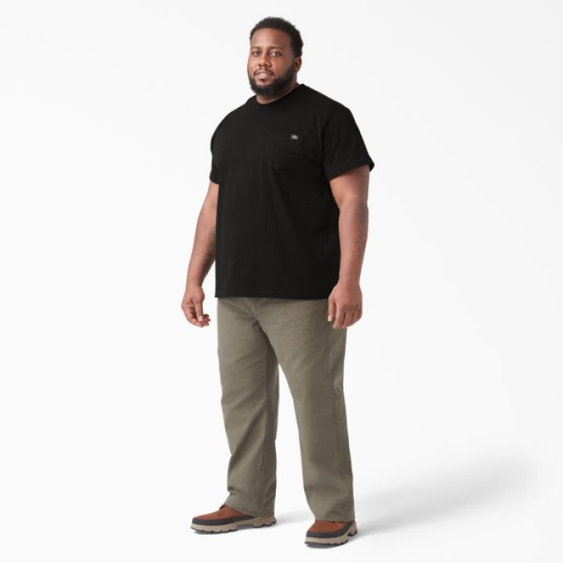 Dickies Heavyweight Scurte Sleeve Pocket T-Shirt Negrii | HZUQ7036