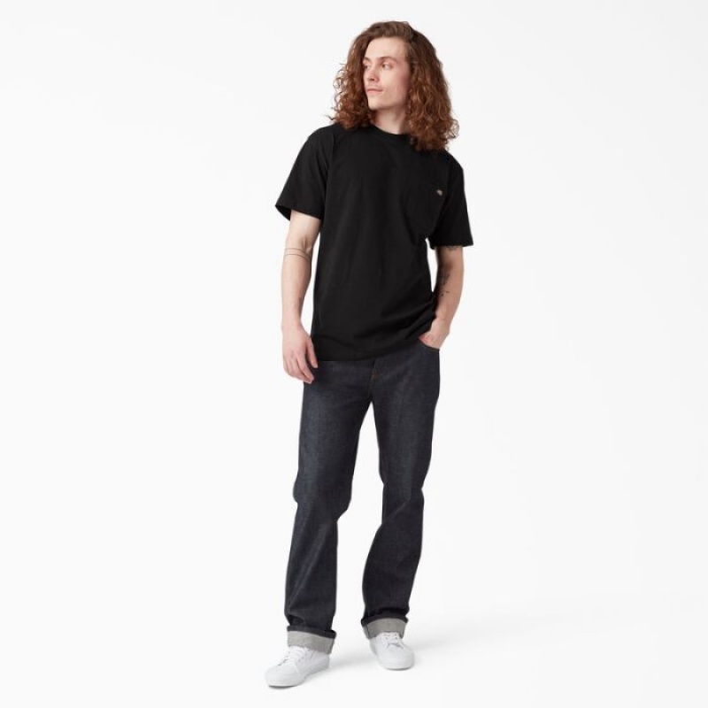 Dickies Heavyweight Scurte Sleeve Pocket T-Shirt Negrii | HZUQ7036