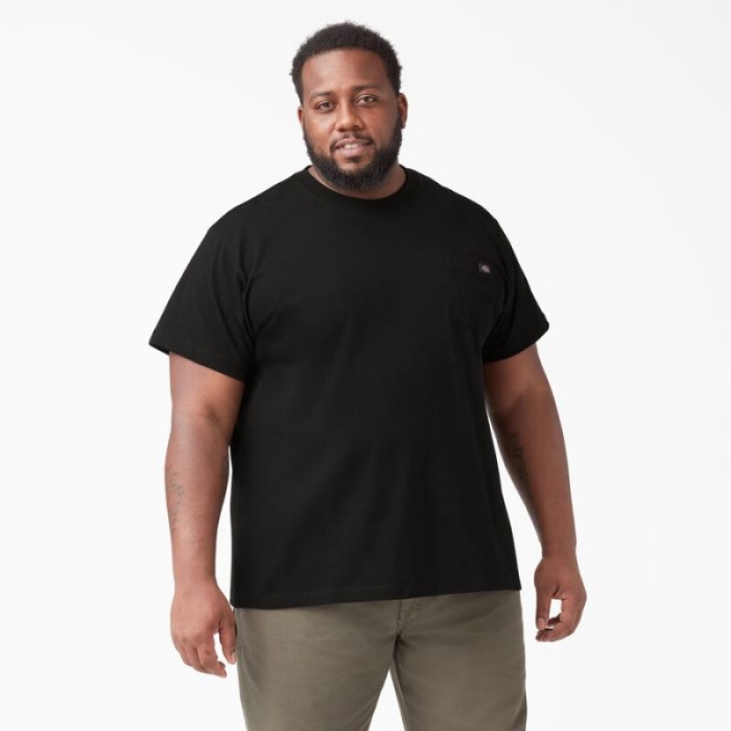 Dickies Heavyweight Scurte Sleeve Pocket T-Shirt Negrii | HZUQ7036