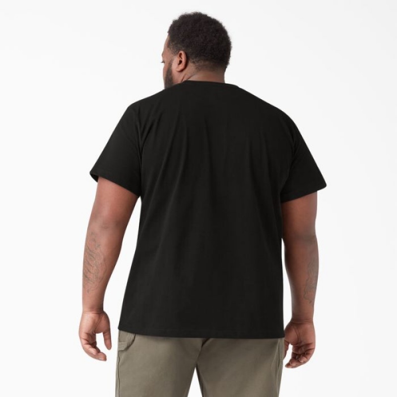 Dickies Heavyweight Scurte Sleeve Pocket T-Shirt Negrii | HZUQ7036