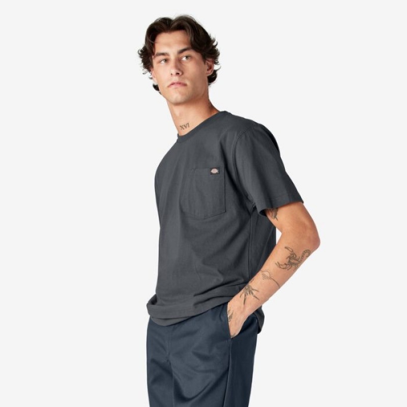 Dickies Heavyweight Scurte Sleeve Pocket T-Shirt Gri | UNHV9535