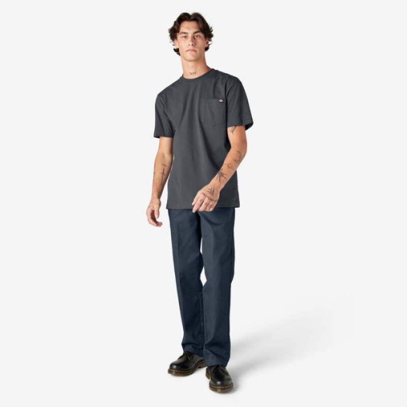 Dickies Heavyweight Scurte Sleeve Pocket T-Shirt Gri | UNHV9535