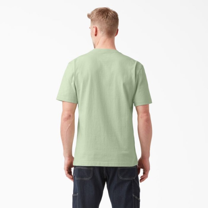 Dickies Heavyweight Scurte Sleeve Pocket T-Shirt Verzi | ENRP7328