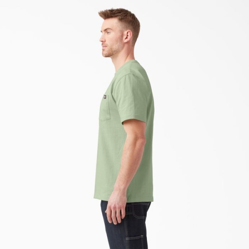 Dickies Heavyweight Scurte Sleeve Pocket T-Shirt Verzi | ENRP7328