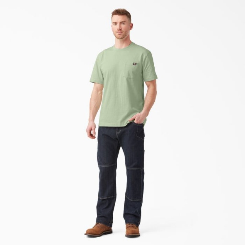 Dickies Heavyweight Scurte Sleeve Pocket T-Shirt Verzi | ENRP7328
