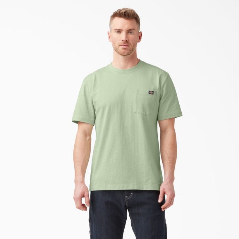 Dickies Heavyweight Scurte Sleeve Pocket T-Shirt Verzi | ENRP7328