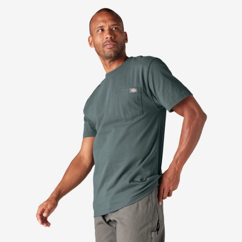 Dickies Heavyweight Scurte Sleeve Pocket T-Shirt Verzi | EEQO0729