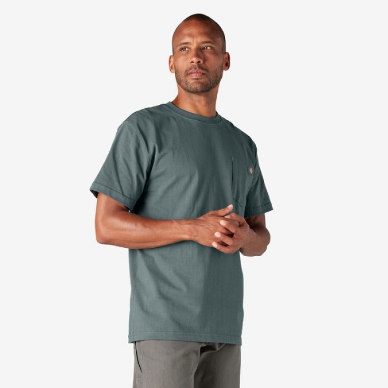 Dickies Heavyweight Scurte Sleeve Pocket T-Shirt Verzi | EEQO0729