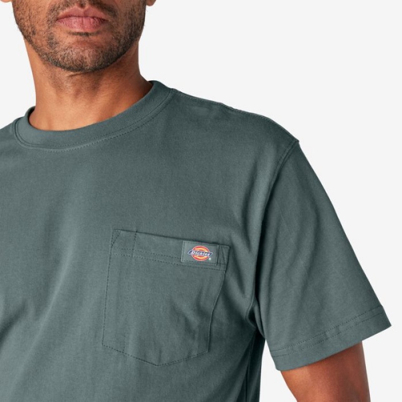 Dickies Heavyweight Scurte Sleeve Pocket T-Shirt Verzi | EEQO0729