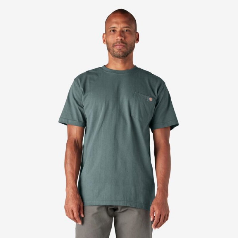 Dickies Heavyweight Scurte Sleeve Pocket T-Shirt Verzi | EEQO0729
