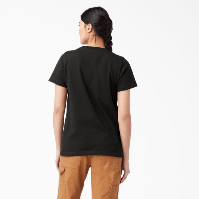 Dickies Heavyweight Scurte Sleeve Pocket T-Shirt Negrii | ZZTD3498