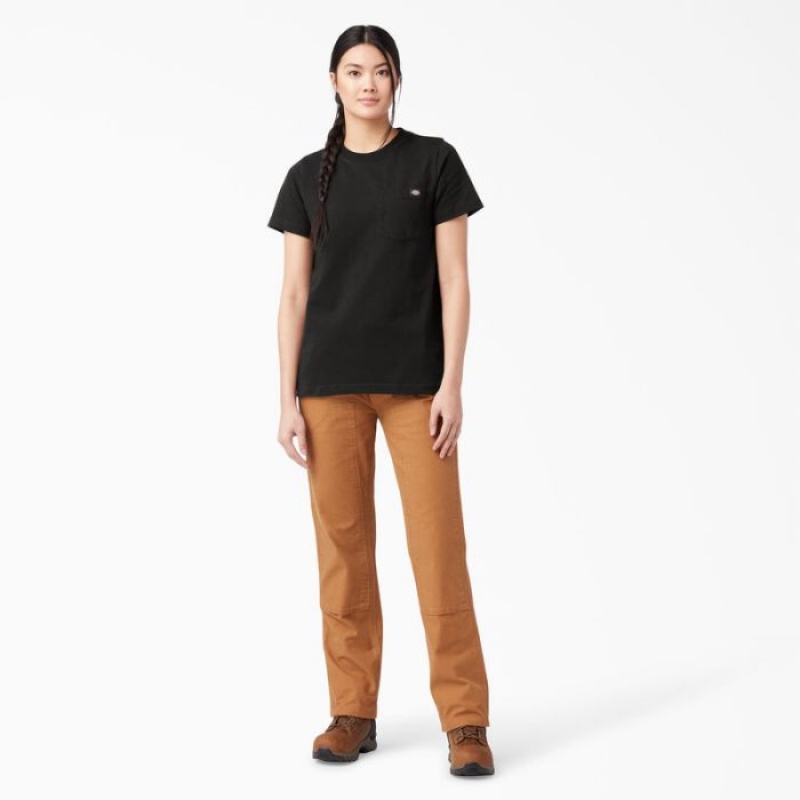 Dickies Heavyweight Scurte Sleeve Pocket T-Shirt Negrii | ZZTD3498