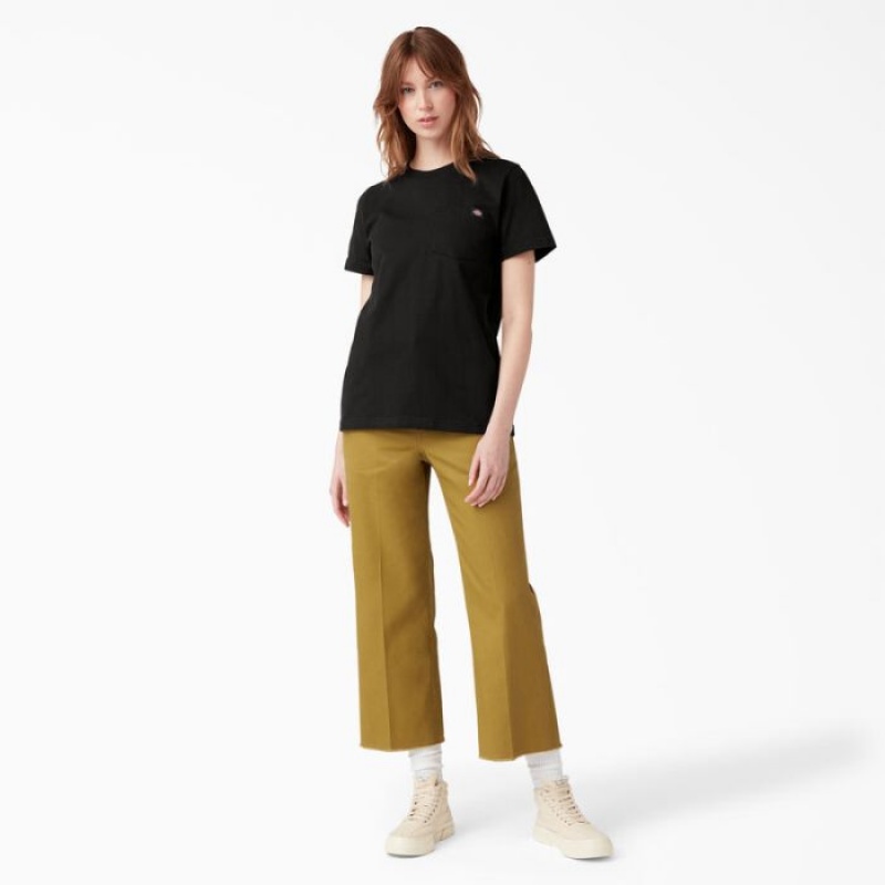 Dickies Heavyweight Scurte Sleeve Pocket T-Shirt Negrii | ZZTD3498