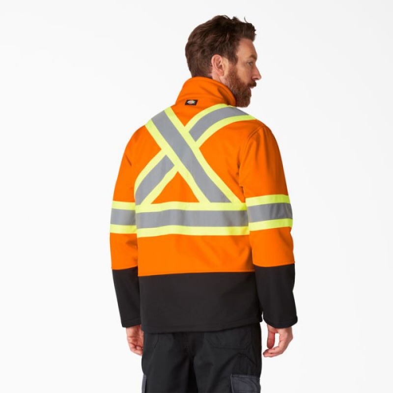 Dickies Hi Vis Protecție Softshell Jacket Portocalii | ERHC2688