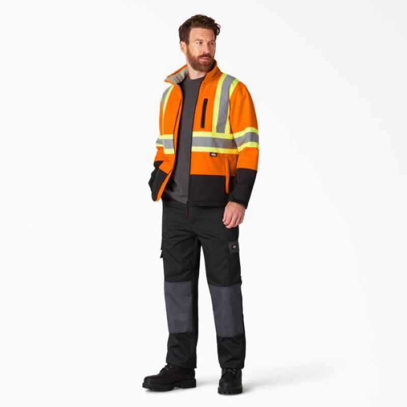 Dickies Hi Vis Protecție Softshell Jacket Portocalii | ERHC2688