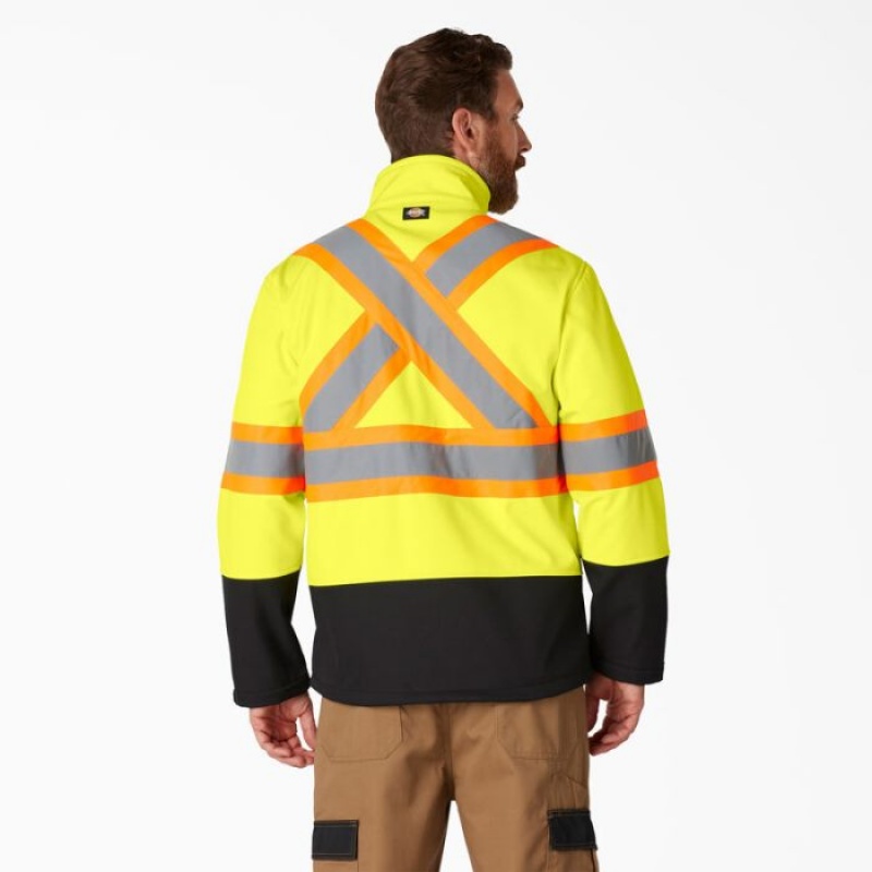 Dickies Hi Vis Protecție Softshell Jacket Galbeni | IPER9742